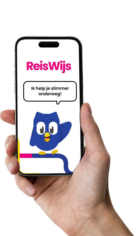 Phone with ReisWijs app